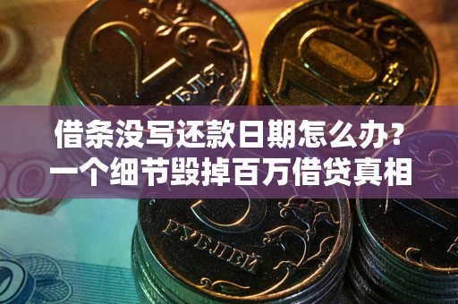 济南借条没写还款日期怎么办？一个细节毁掉百万借贷真相