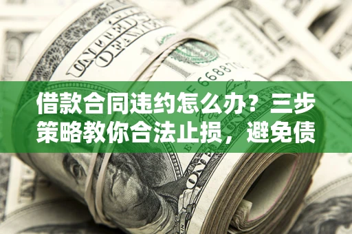 济南借款合同违约怎么办？三步策略教你合法止损，避免债务危机升级